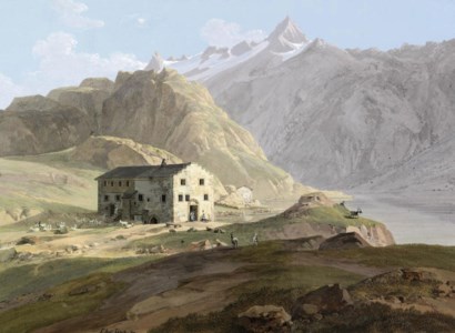 View of the hostel on the Grimsel Pass, Switzerland