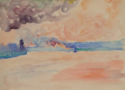 Embarcation sur la mer ( recto ); Étude pour "Le Quai de Passy" ( verso )