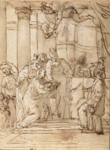 La Présentation au temple ( recto ); Esquisse de la même composition ( verso )