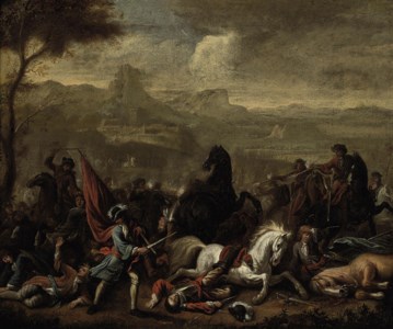 A cavalry battle