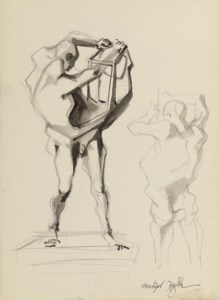 Maze Maker ( recto ); and a further study for Maze Maker ( verso )