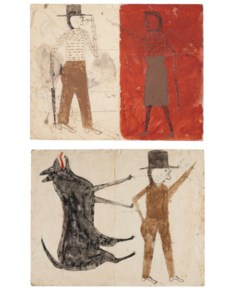 Man on White, Woman on Red / Man with Black Dog, double sided , 1939-1942