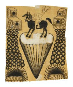 Untitled (Abstracted Landscape with Horse and Rider), circa 1960-1963