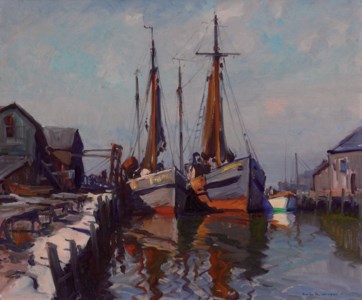 Boats in Gloucester Harbor