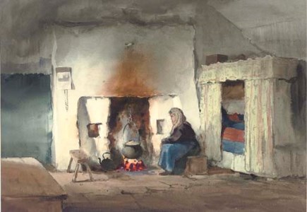 Interior of an Irish cottage