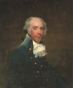 Portrait of George Grierson, of Rathfarnham House, Co. Dublin, half-length, in a blue jacket and white cravat