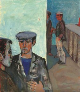 Four men in a pub