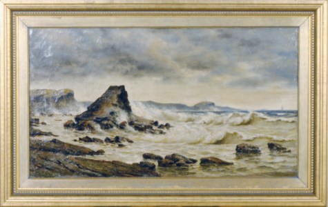 Rough waters on the rocky coastline