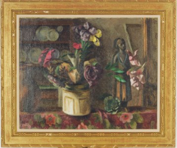 Still Life with African Figure