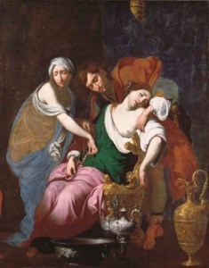 Rachel giving birth to Joseph