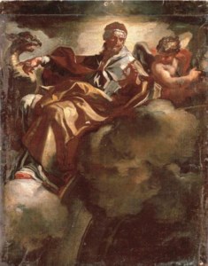 Saint Pius V: a bozzetto for a pendentive