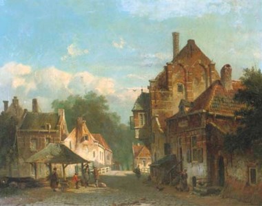 Near a bridge in a Dutch town