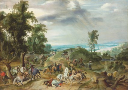 A cavalry battle