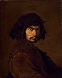 Salvator Rosa, Portrait of the artist, half-length, in a brown doublet