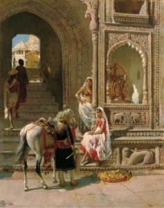 Edwin Lord Weeks, Meeting at the Steps of a Temple Gateway, Muttra