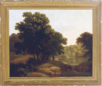 Travellers by the lake