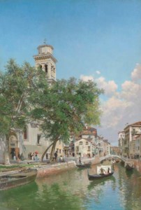 Gondolas on a Venetian Canal