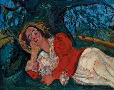 Chaim Soutine, La sieste (Femme étendue sous un arbre)