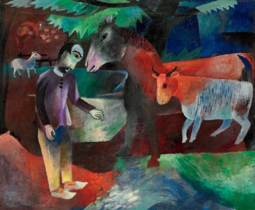 Heinrich Campendonk, Mann, Pferd, Kuh