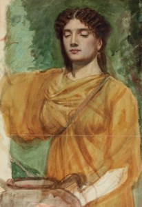 Study for a Neo-Classical figure, with right arm raised