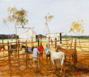 Catching the Horses, Diamantina Lakes Station, Western Queensland