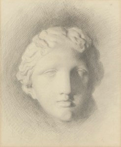 Study of the head of 'Venus de Medici' ( recto ); and A subsidiary study ( verso )