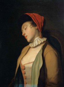 A sleeping young girl