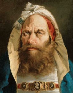 Head of a bearded man in Oriental dress