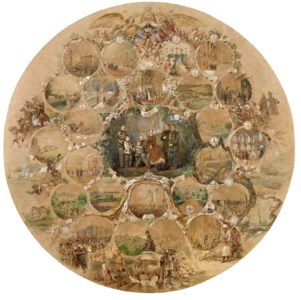 An important montage marking the occasion of the Emperor Alexander II's Silver Wedding Jubilee