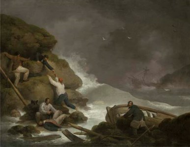 A shipwreck off the Isle of Wight