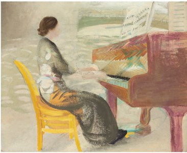 Woman playing a piano