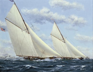 The America's Cup, 1893: Vigilant versus Valkyrie (II) , the windward leg