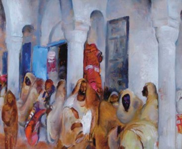 Gathering in the Courtyard