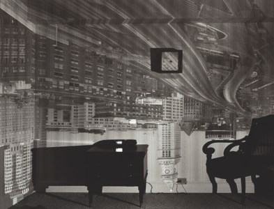 Boston Old Custom House in hotel room, 1999