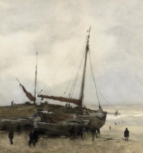 Fishing Boats on the Beach at Scheveningen