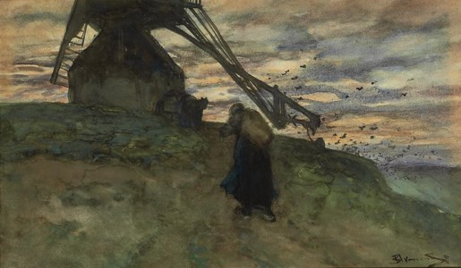 A Windmill at Sunset