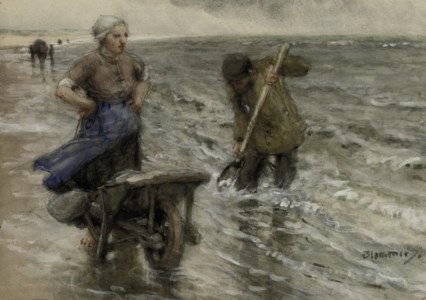 Shell-Fishers in the Surf