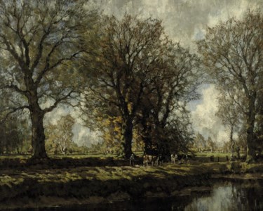 Cattle on a Sunlit Path