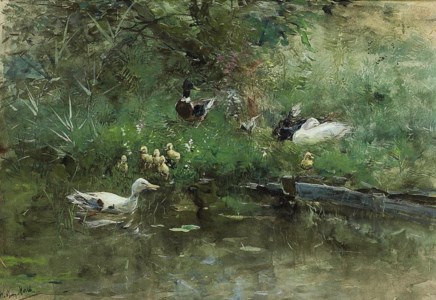 Eenden met kuikens: Ducks in a Meadow