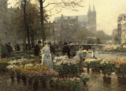 Selling Flowers on the Flower Market, Amsterdam