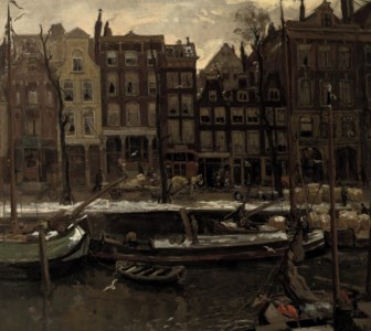 A canal scene in winter
