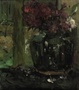 Gemberpot met klimroosjes en floxen: Ginger Jar with Climbing Roses and Phloxes