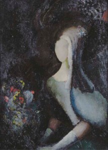 Woman with flowers