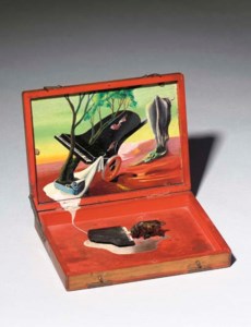 Óscar Domínguez, Caja con piano y toro (tableau objet)