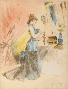 Femme devant un miroir