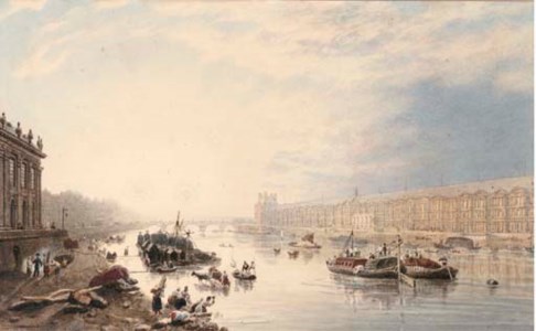 The Louvre from the Seine, Paris