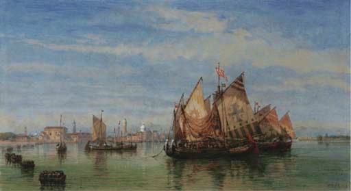 Fishing boats on the lagoon, Venice