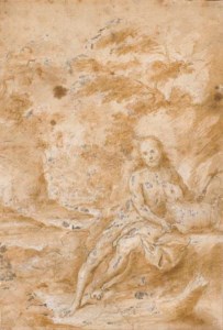 Saint John the Baptist seated in a landscape (recto) ; The Holy Family with Saint John the Baptist (verso)