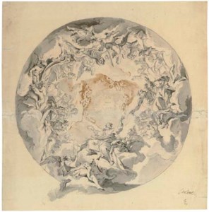 The apotheosis of a saint: A study for a ceiling