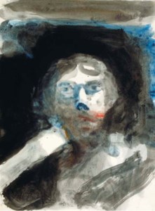Woman with hand to face